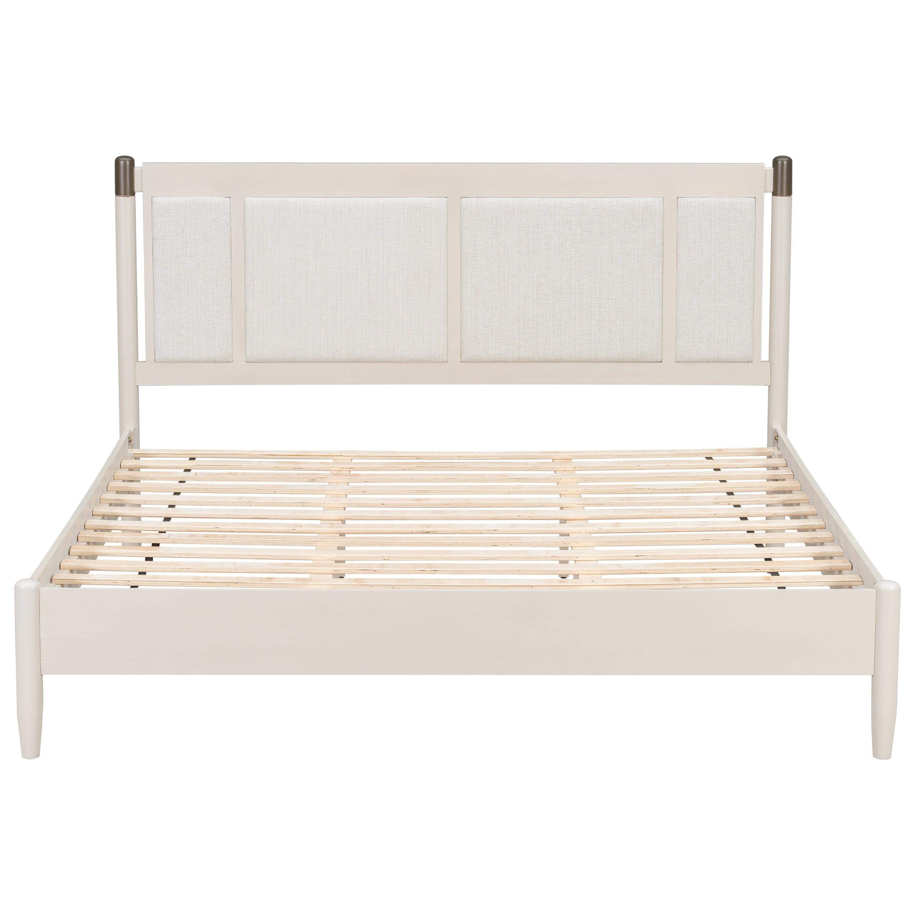 Solid Wood King Bed with Heavy Duty Support.