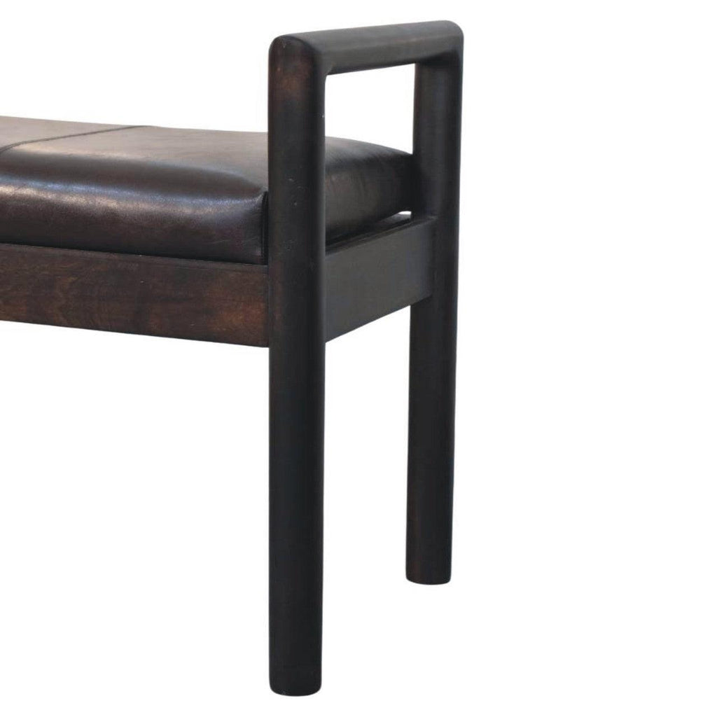 Solid Wood Gridline Bench for Modern Spaces.