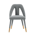 Neda Upholstered Velvet Dining Chair in Gray