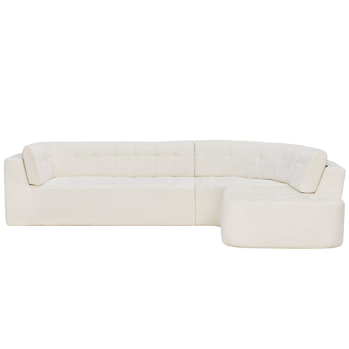 119'' Curved L-Shaped Sectional Sofa for Modern Living.