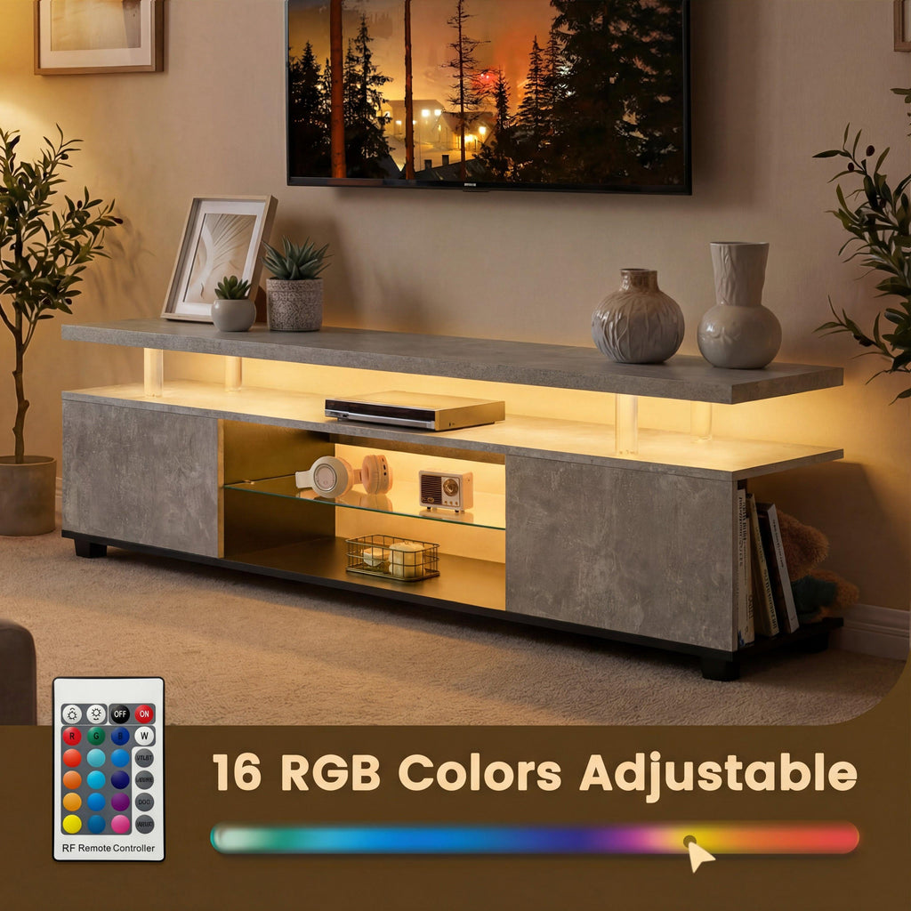 TV Stand for 55 Inch TV - Entertainment Center with Storage.