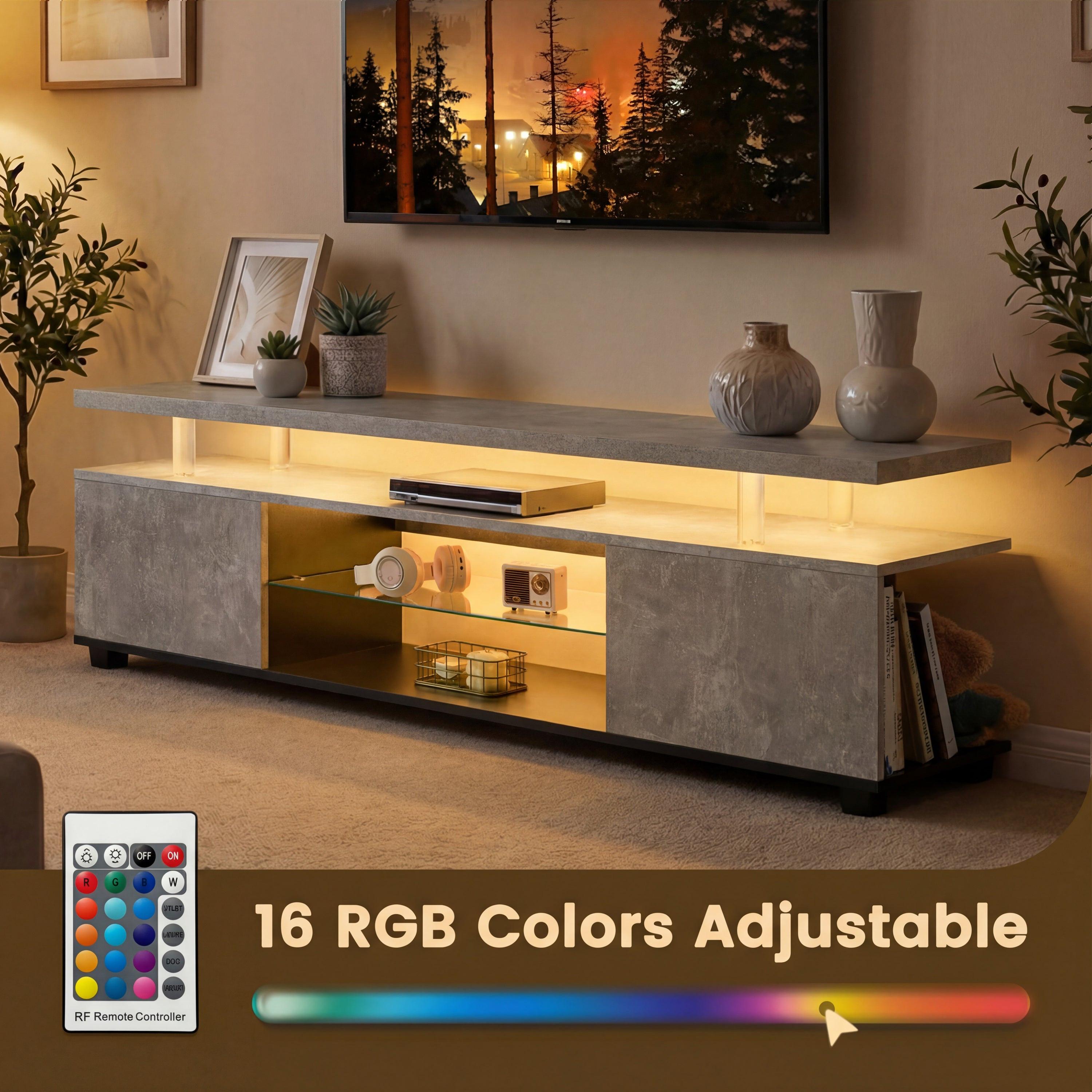 TV Stand for 55 Inch TV - Entertainment Center with Storage.