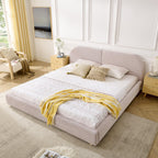 King Size Upholstered Bed Frame - Modern Minimalist Design.