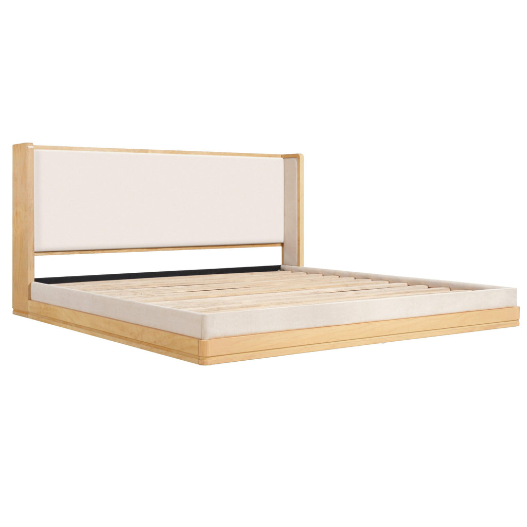 Mid-Century Modern Platform Bed in King Size.