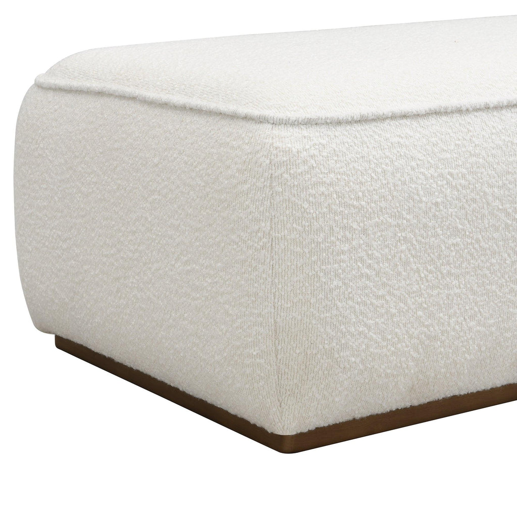 Beige Grainy Footstool for Modern or Nordic Home.