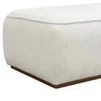 Beige Grainy Footstool for Modern or Nordic Home.
