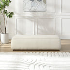 Beige Grainy Footstool for Modern or Nordic Home.