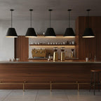 16 inch Diameter Integrated LED Black Pendant.