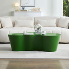 50 Inch Green Fiberglass Coffee Table for Living Room.