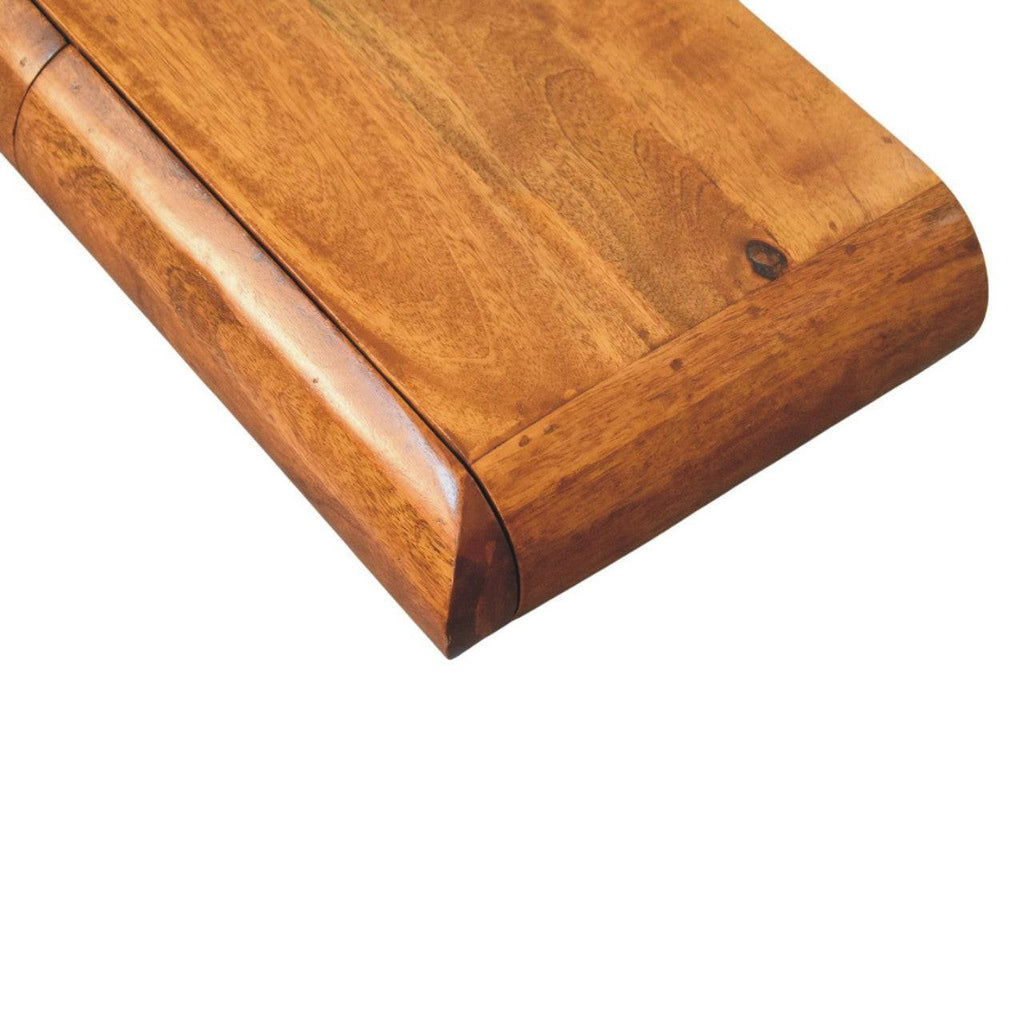 Artisan Solid Wood Wall-Mounted Console for Modern Use.