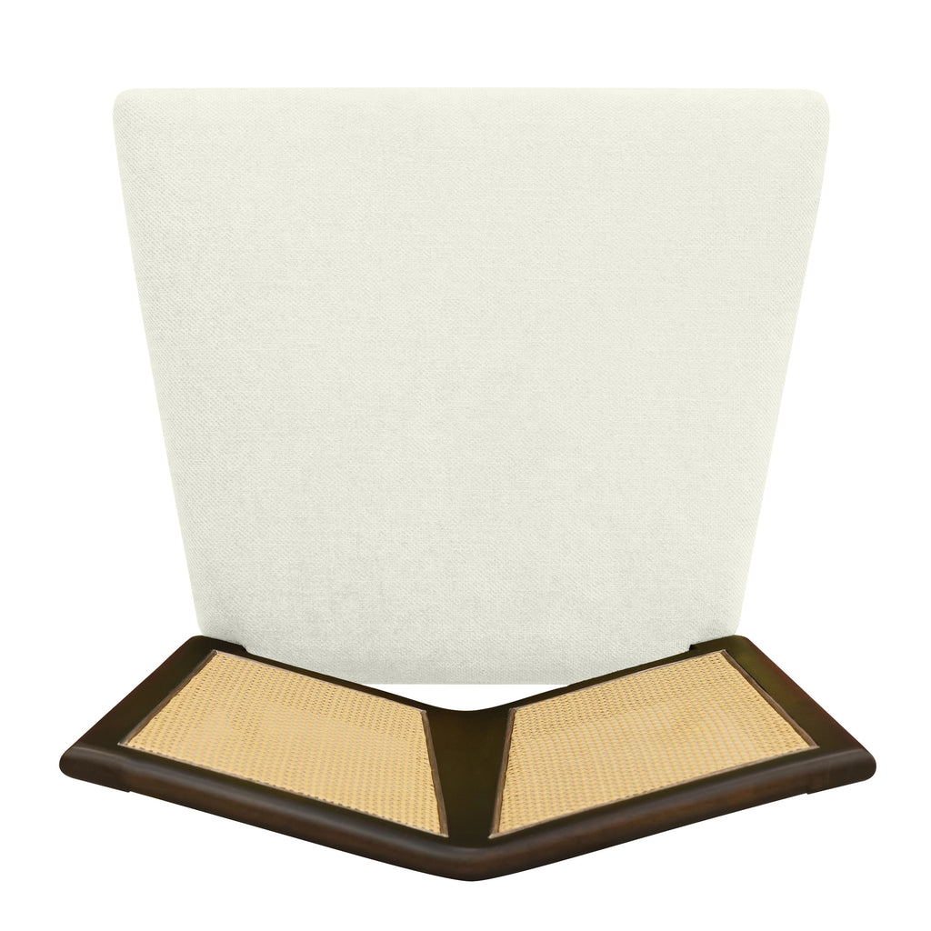 Disassembled view of Rattan Dining Chair backrest and seat cushion, showcasing construction and quality materials used in the set.