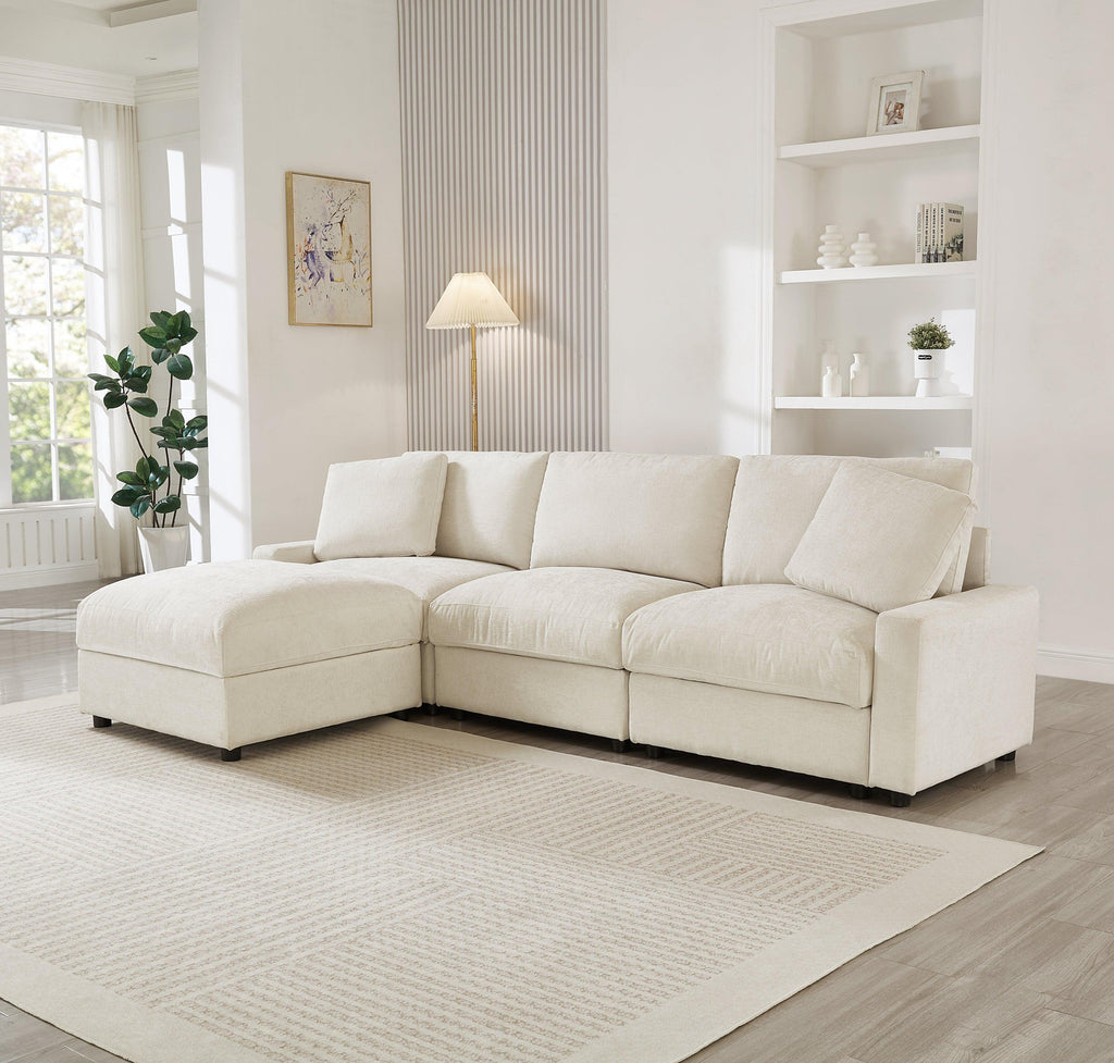 Modular Sectional Sofa with Storage for Living Room.