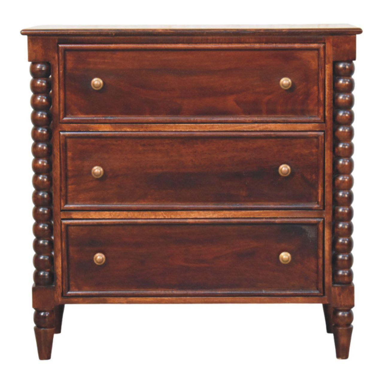 Solid Wood Barclay 3 Drawer Chest - Solid Wood 3 Drawer Chest.