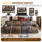 Black Floral Cloud Couch - 3&4-Seater Oxford Fabric Sofa.