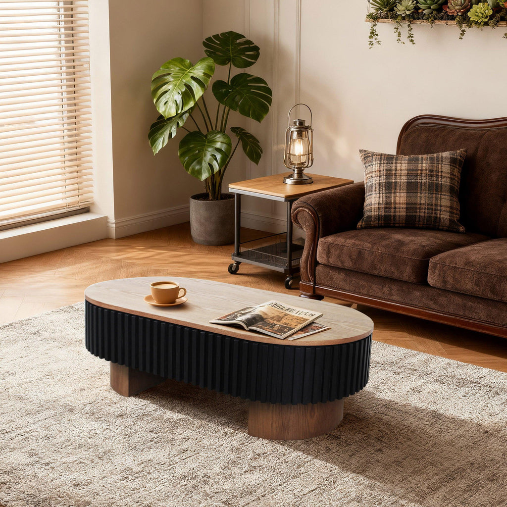 43.7" Modern Coffee Table with Hidden Storage - Perfect for Living Room.