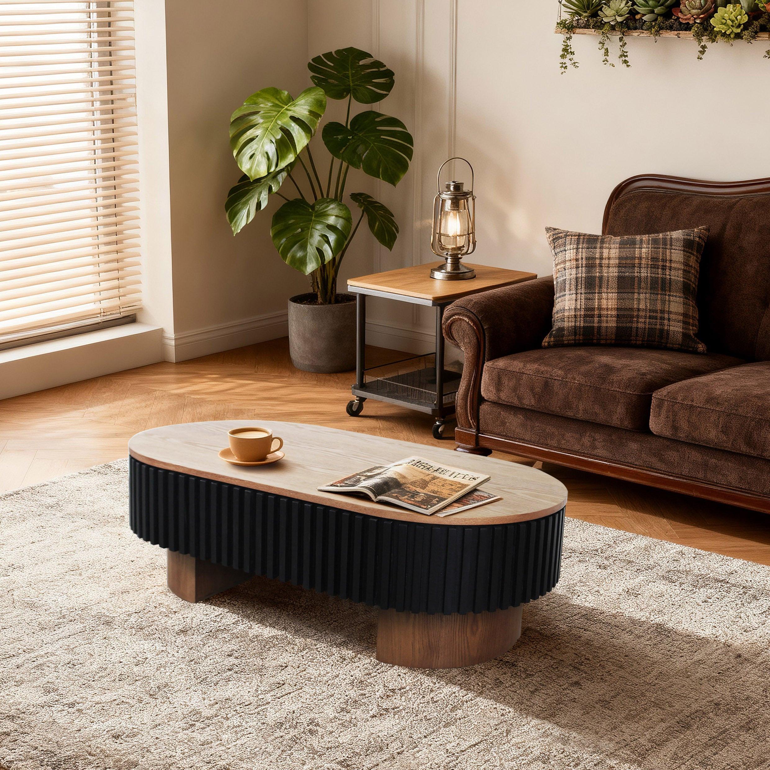 43.7" Modern Coffee Table with Hidden Storage - Perfect for Living Room.