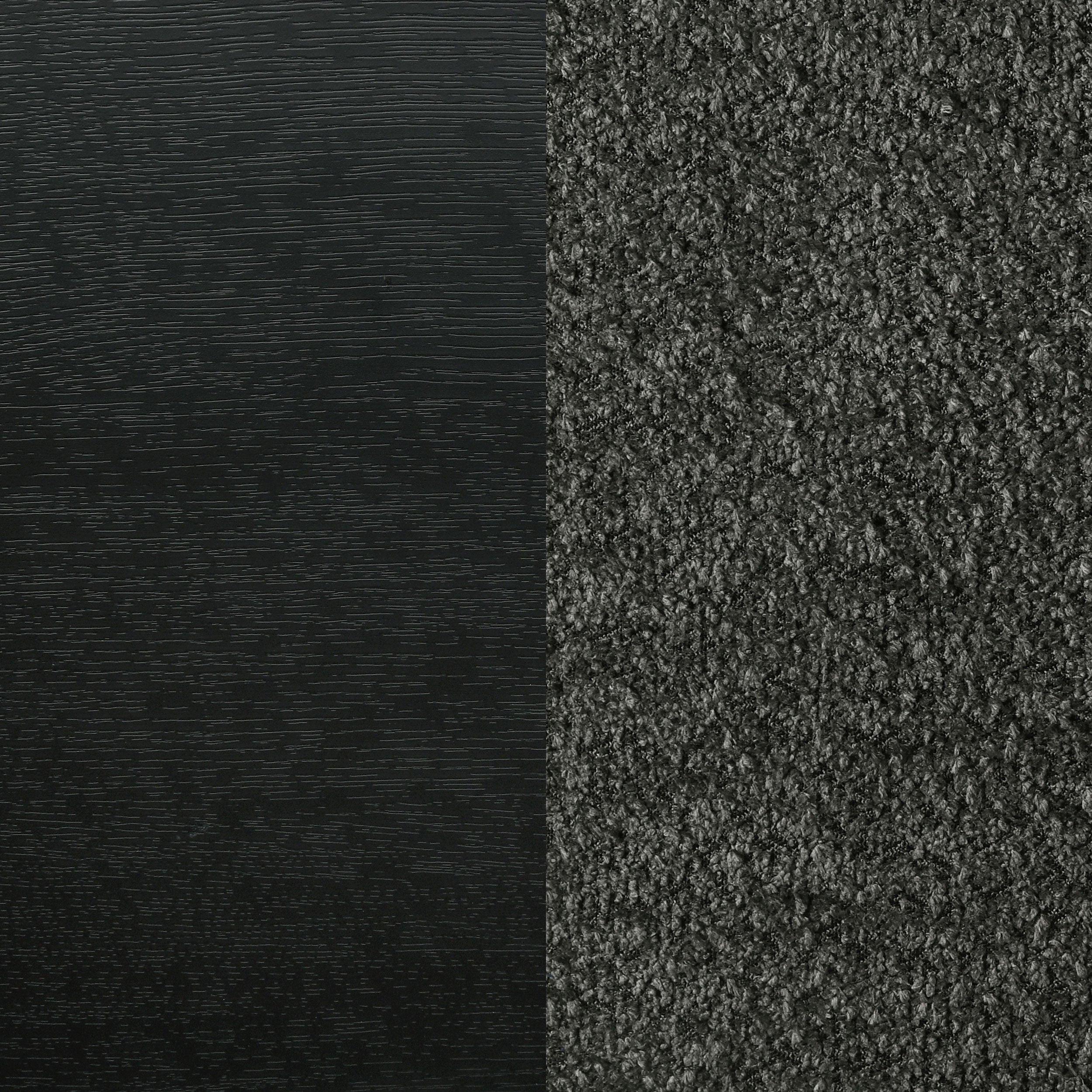 Burton Black Upholstered Queen Bed - Modern Design.