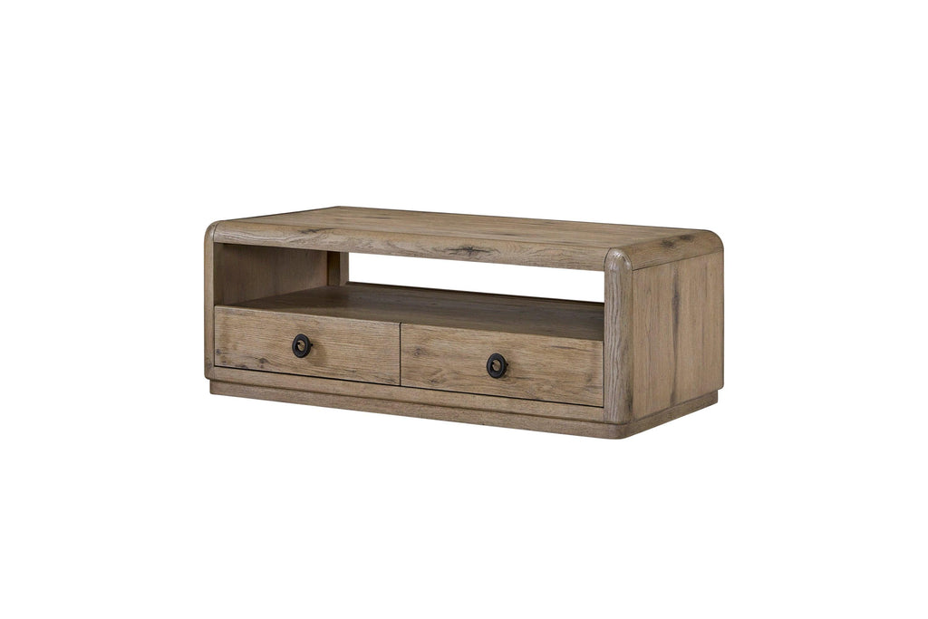 Knotty Oak Drawer Cocktail Table for Your Living Room.