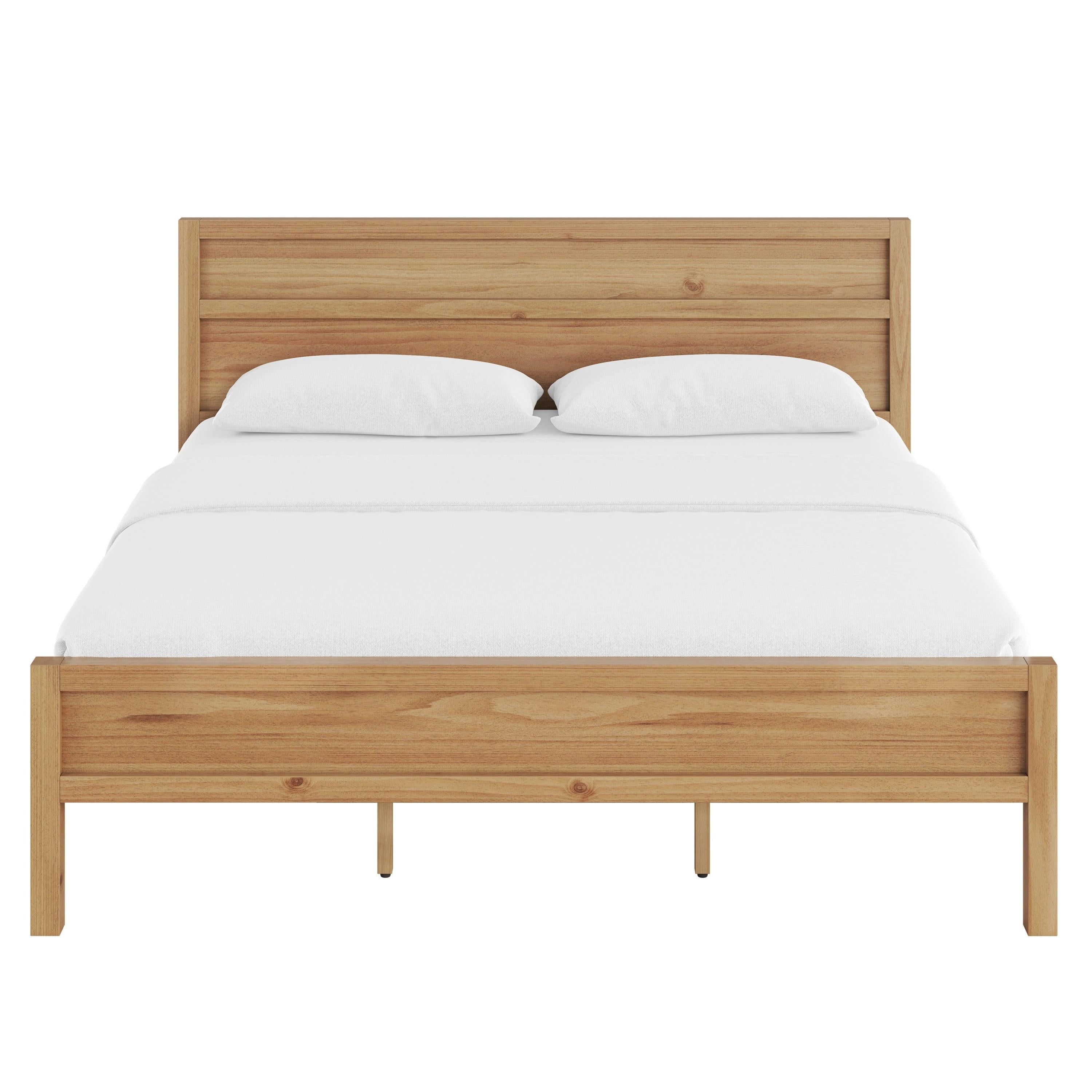Maddox Modern Wood King Panel Bed - A Stylish Choice.
