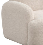 Beige Sherpa Kids Armchair - Bear-Shaped Design.