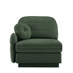 Celena Green Chenille Upholstered 1-Seater Sofa