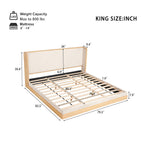 Mid-Century Modern Platform Bed in King Size.