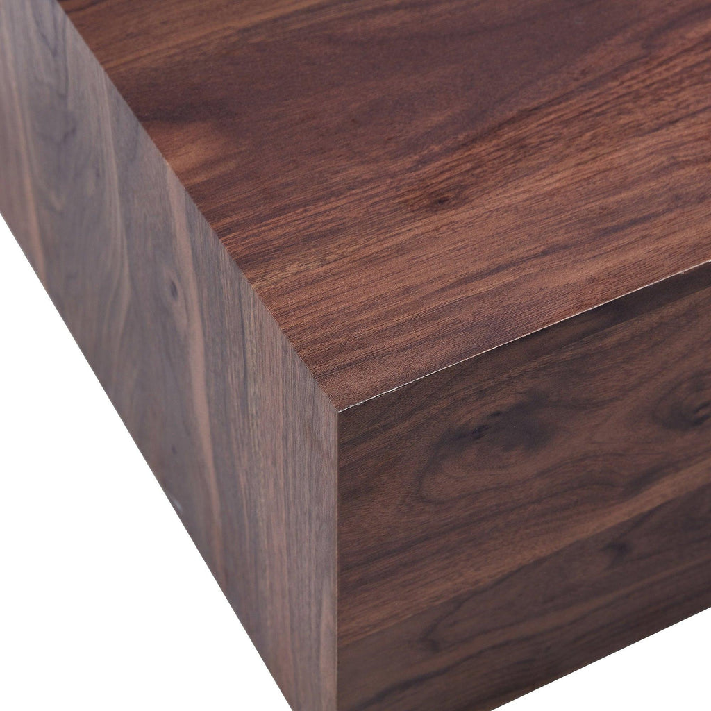 Walnut MDF Coffee Table - 39.3x23.6x12 Inch Design.