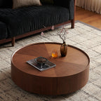 39.3-Inch Walnut Coffee Table for Living Room.