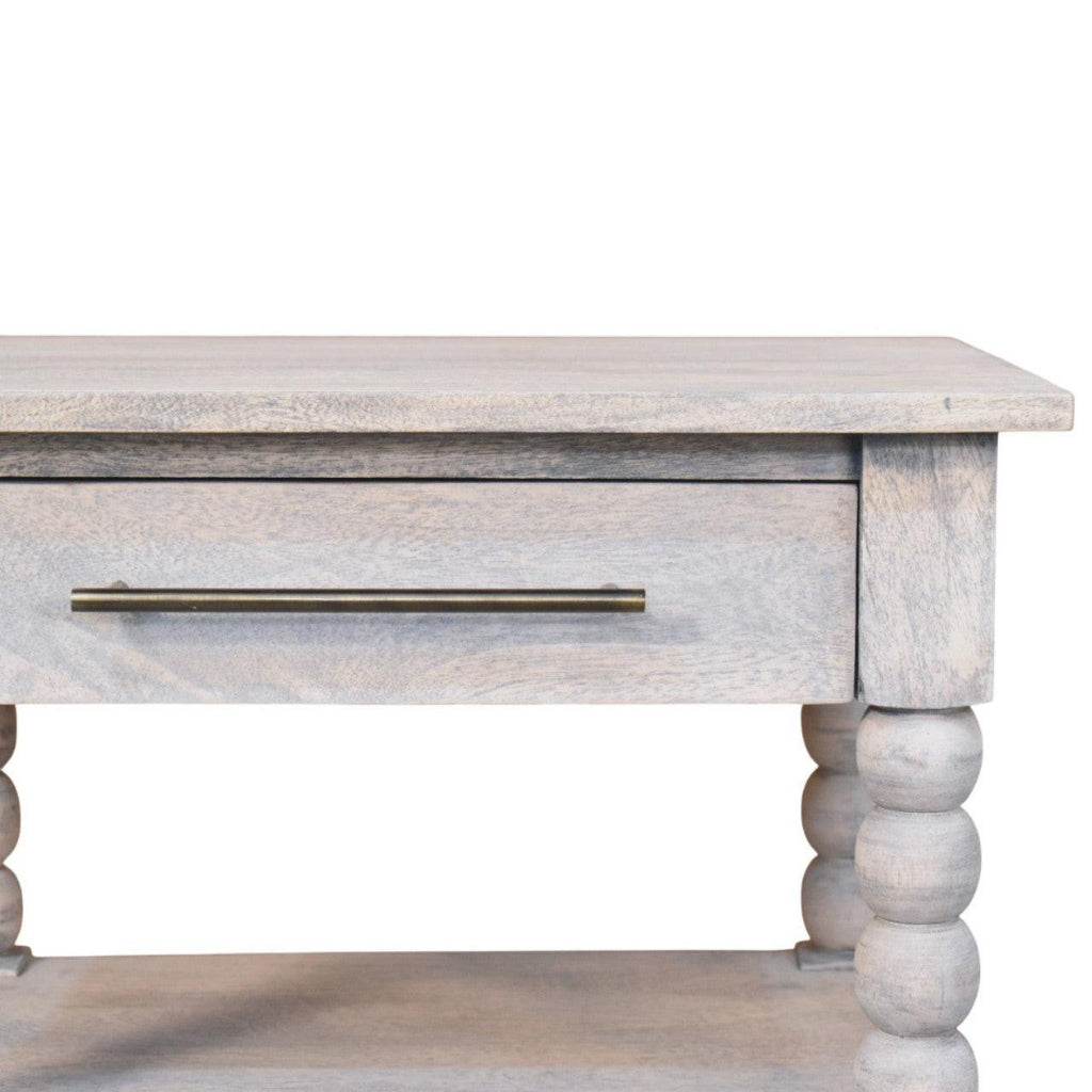 Solid Wood Barclay Side Table with Acid Wash Finish.
