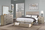 Rustic King Size Bed with Antique Silver Finish.