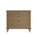 Antique 4-Drawer Chest - Solid Wood Dresser Storage.