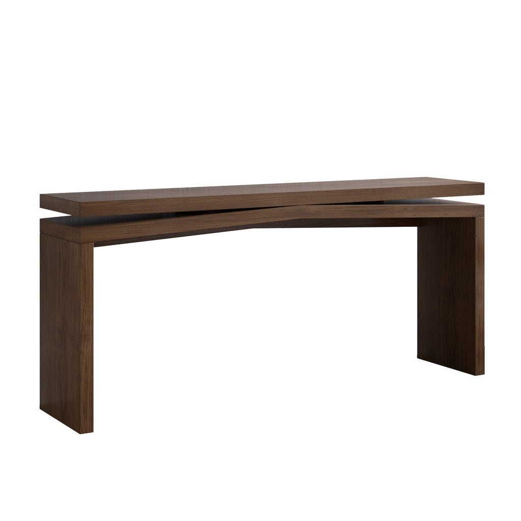 65-Inch Solid Wood Console Table - Rustic Entryway Solution.