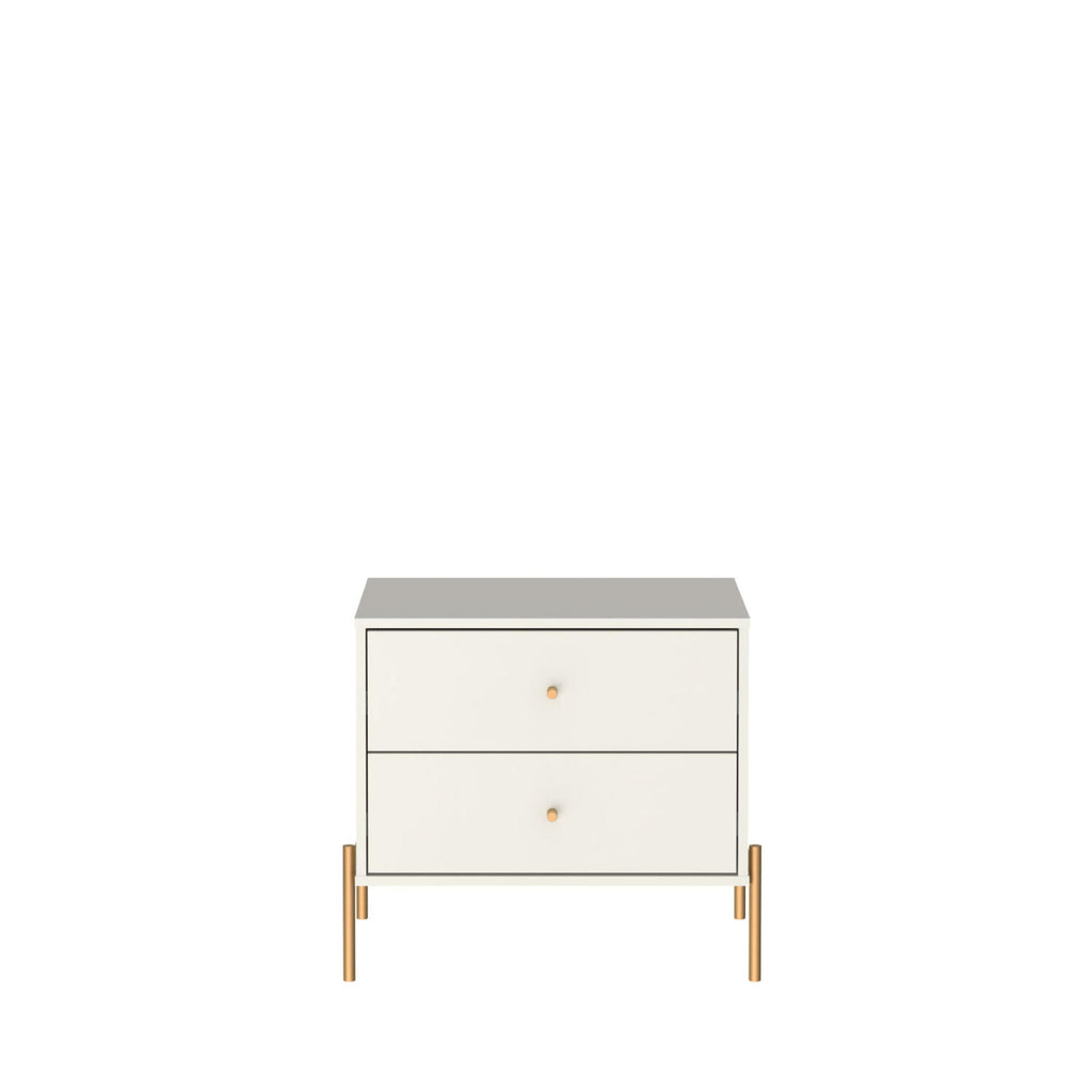 Jasper 25' Nightstand in Off White (2-Drawer)