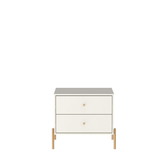 Jasper 25' Nightstand in Off White (2-Drawer)