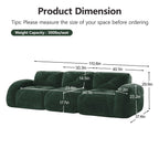 Modern Green Sofa Set for Living Room - 2 Piece Couch.