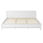 Pine Solid Wood King Size Bed - No Box Spring Needed.