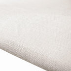 Close-up of the beige textured fabric used on the seat of the contemporary counter height chair.