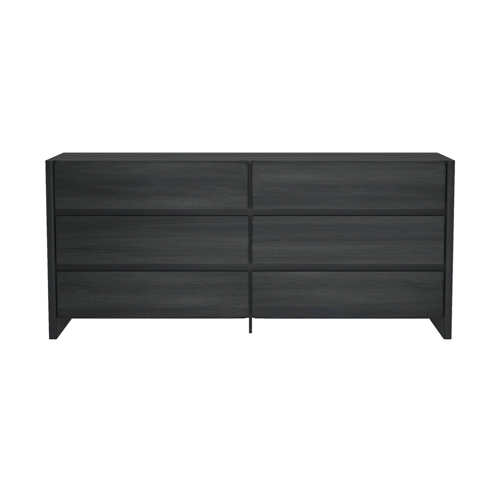Linda 72' Dresser in Charcoal Gray (6-Drawer)