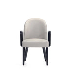 Hillman Wood Upholstered Armchair in Light Gray