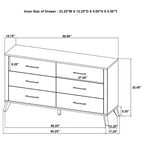 Georgina Natural Pine Mid-Century Queen Bedroom Set.