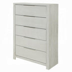 Modern Beige Storage Chest with 5 Drawers for Bedroom.