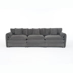 Modular Sectional Sofa in Grey - Deep Seat Comfort.