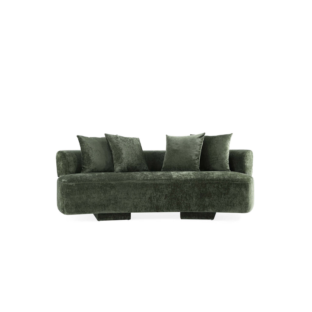 Verandah 91' Chenille Sofa in Olive Green