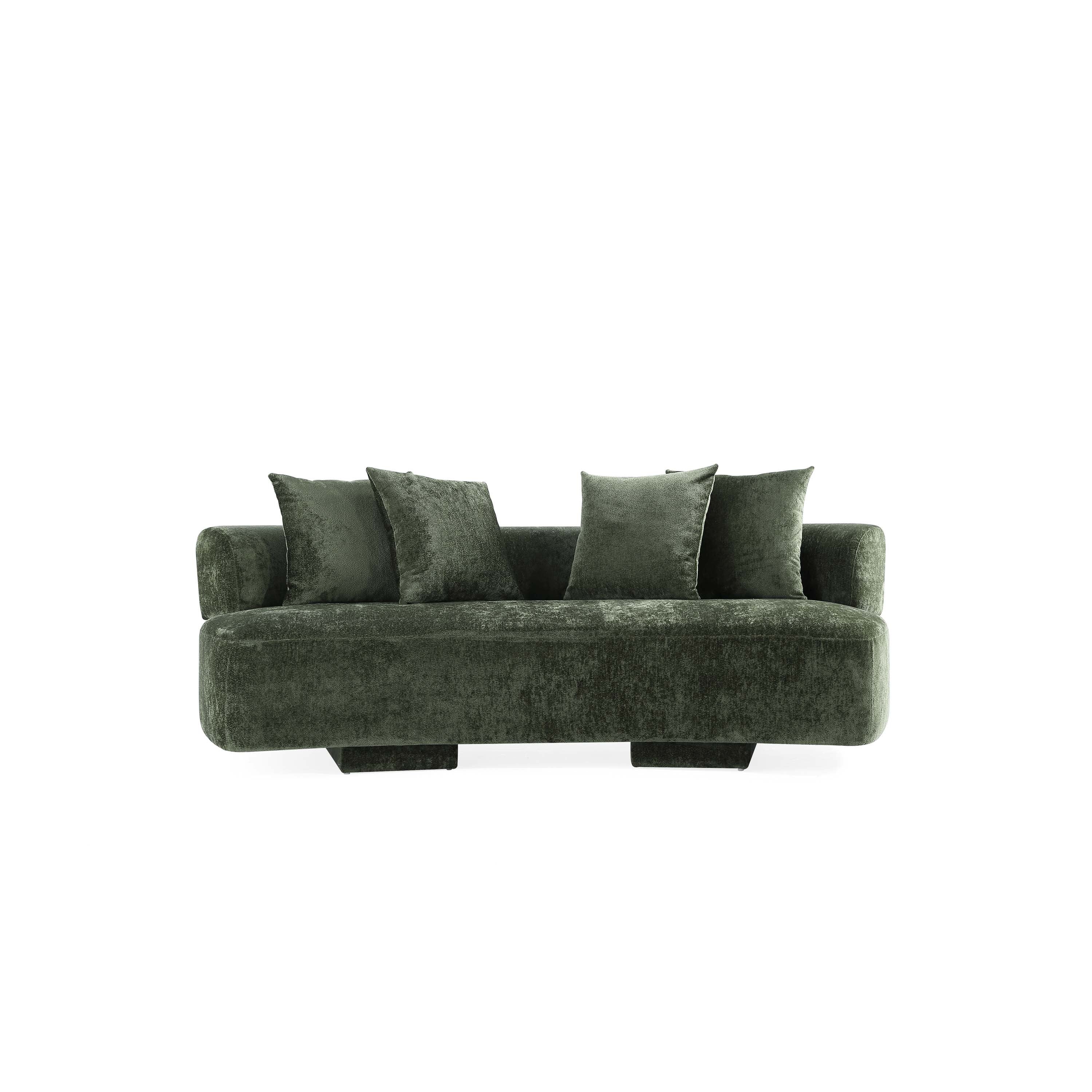 Verandah 91' Chenille Sofa in Olive Green