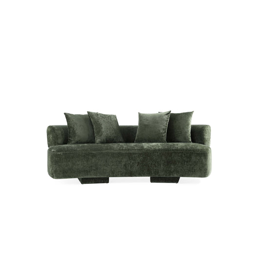 Verandah 91' Chenille Sofa in Olive Green