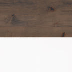 Close-up of Nora End Table 22 inch wood texture showing contrast between white finish and knotty alder wood base.