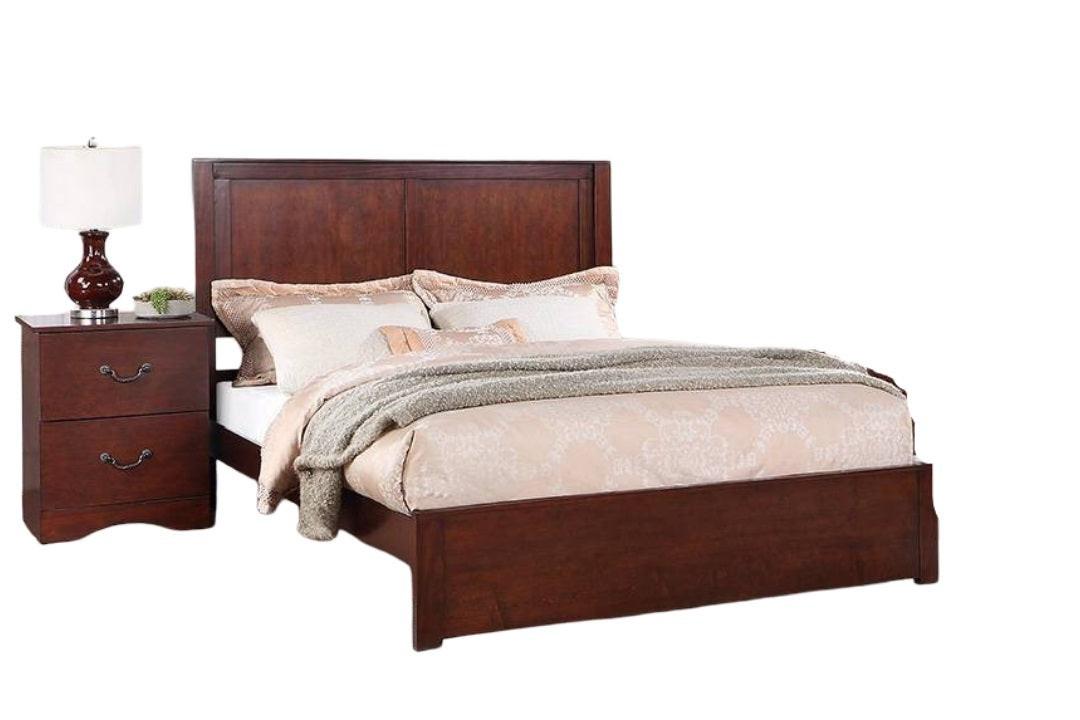 California King Size Bed with Two Panel Headboard.