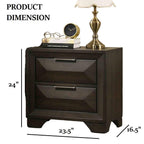 Espresso Finish 3PC Bedroom Set with King Bed & Nightstands.