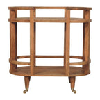 Solid Wood Isla Curved Butler Console with Storage.