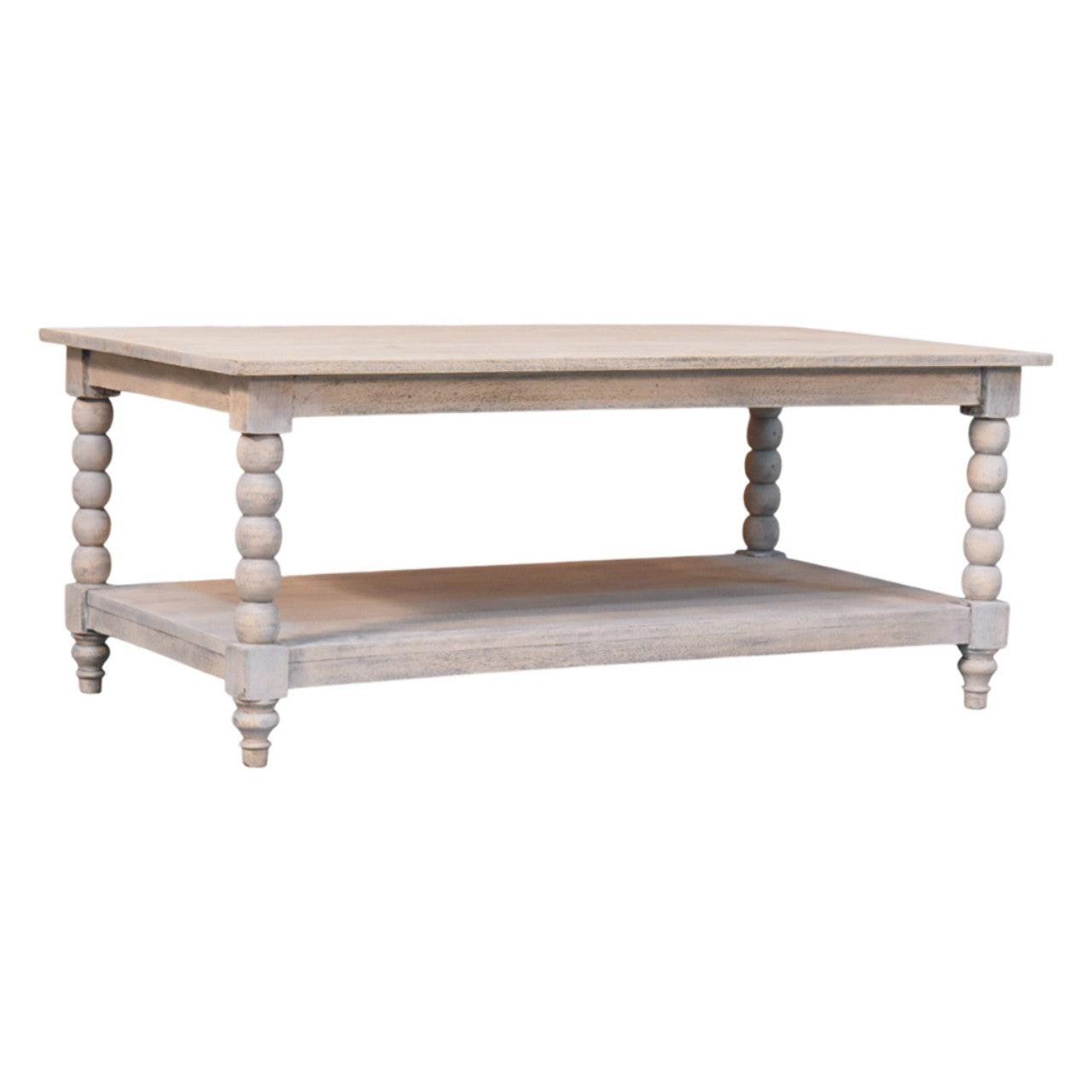 Solid Wood Ellsworth Spindle Coffee Table - Acid Wash.